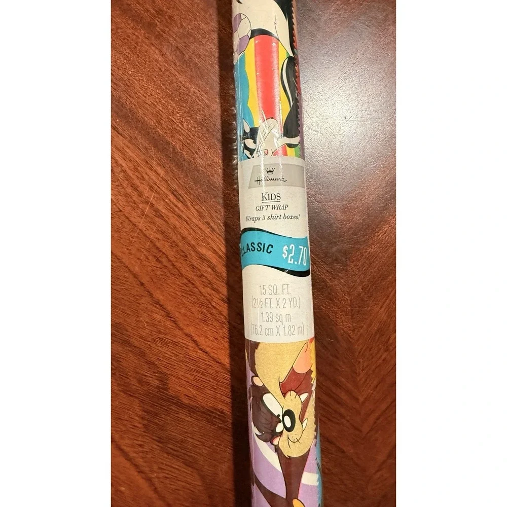 Vintage Hallmark Looney Tunes‎ Kids Gift Wrap Sealed Taz Tweety Sylvester Roll